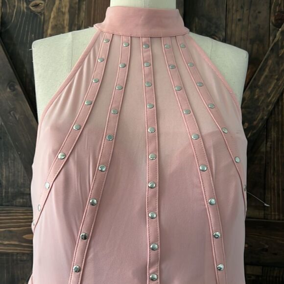 Fashion Nova Secret Identity studded Dress - Mauve Sz- 1XL - Picture 7 of 15